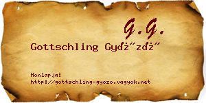 Gottschling Győző névjegykártya